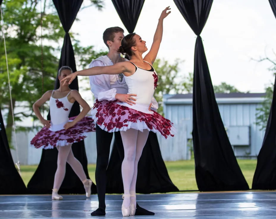 a group of people dancing