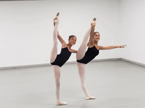 a man and woman dancing