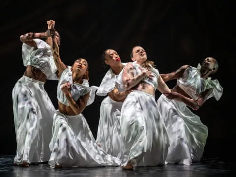 a group of people dancing