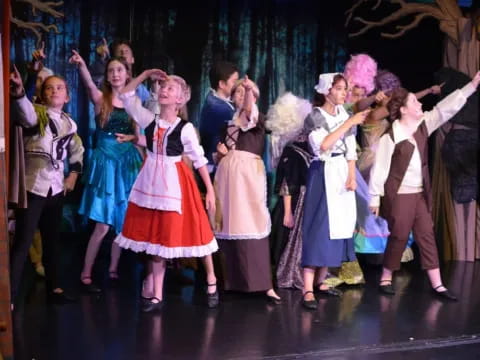 a group of people dancing