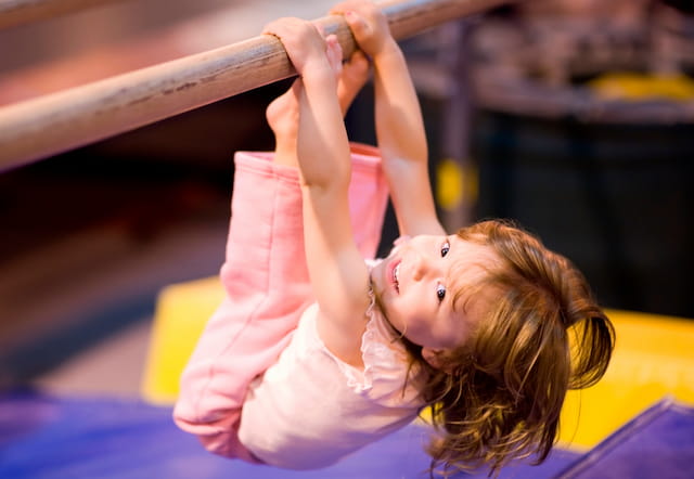 a girl doing gymnastics