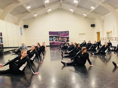 a group of people in a room