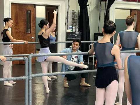 a group of people in a room