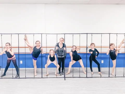 a group of women ice skating
