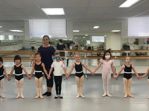 a group of people dancing