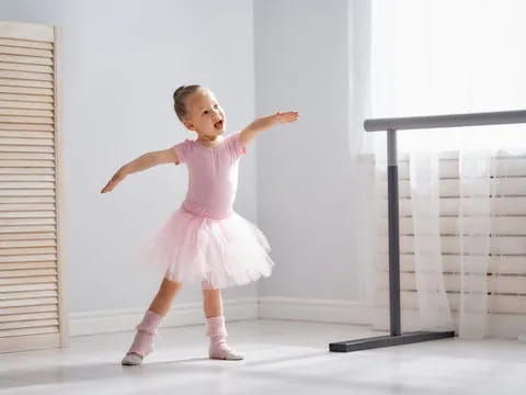 a little girl dancing