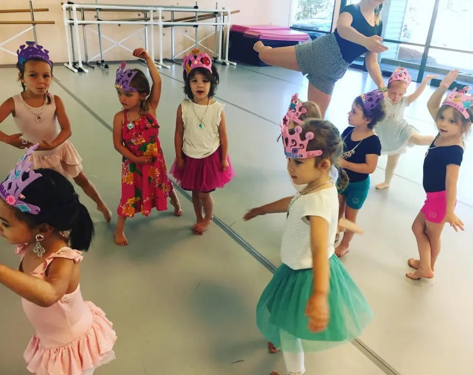 a group of girls dancing