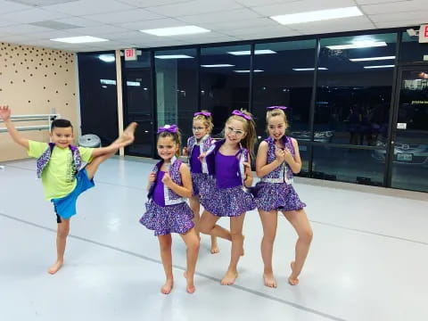 a group of girls in a room
