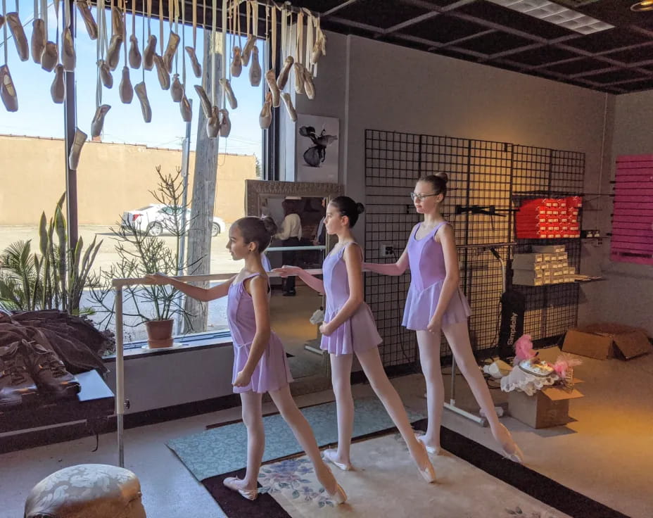 a group of girls dancing