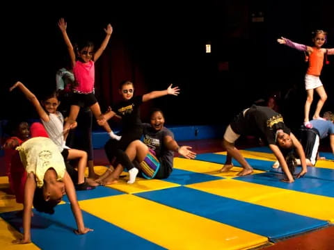 a group of people dancing