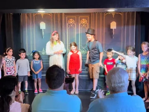 a group of children on a stage