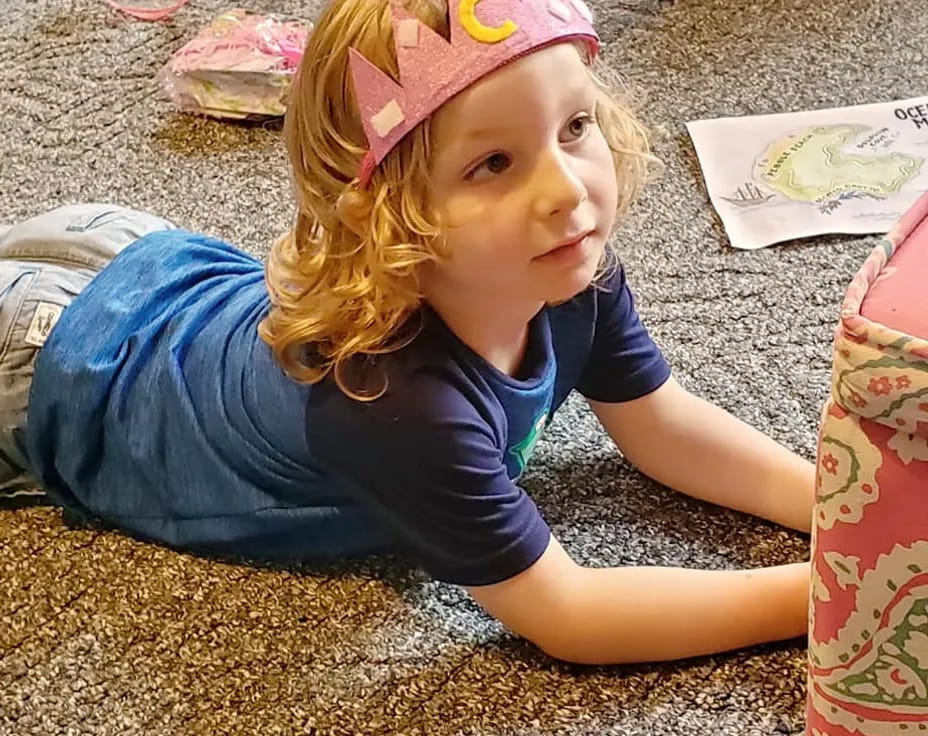 a girl lying on the ground