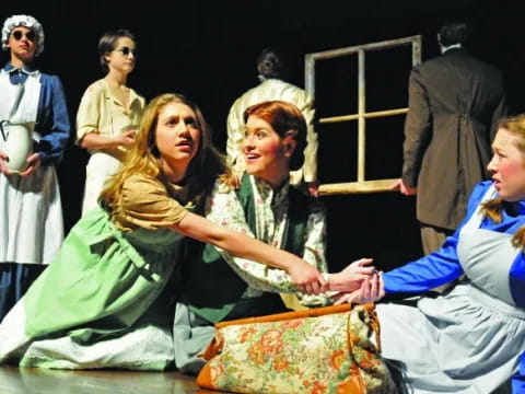 a group of women in clothing