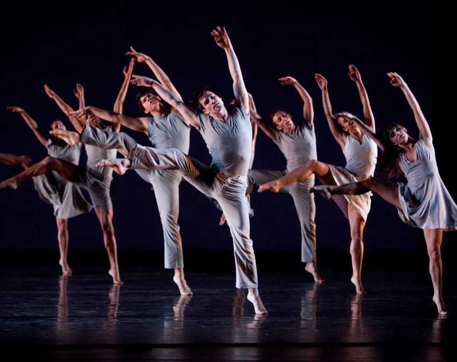 a group of people dancing