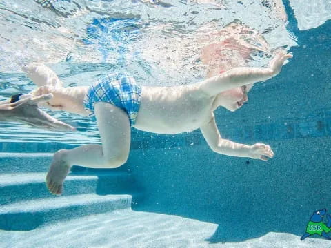 a man and a woman under water
