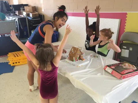a group of girls in a classroom