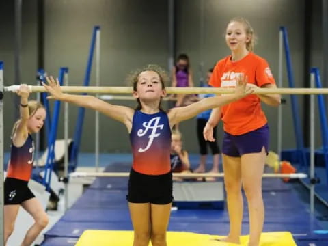 a group of women in a gym