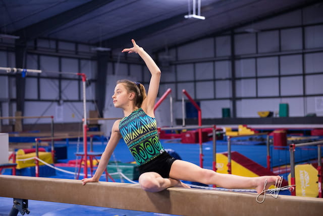 a person doing gymnastics