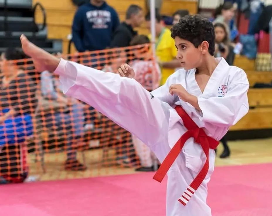 a person in a karate uniform