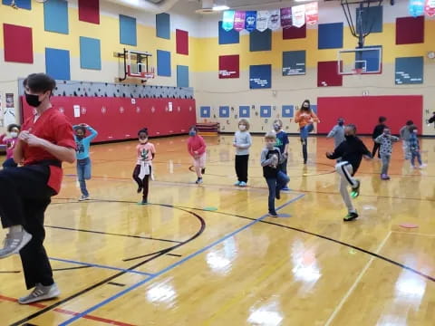 a group of people playing a sport