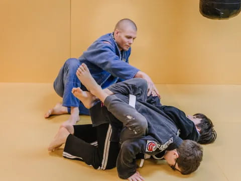 a group of men in a room