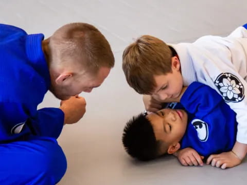 a group of boys sleeping