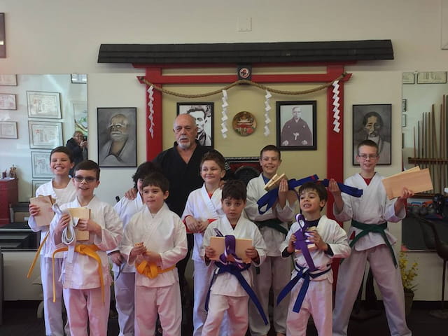 a group of people posing for a photo