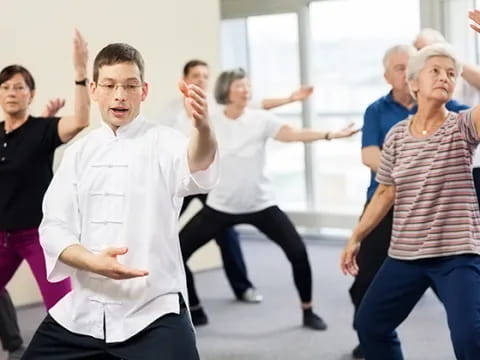 a group of people dancing