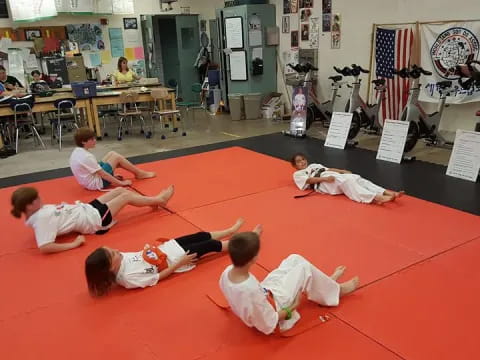 a group of people in a room