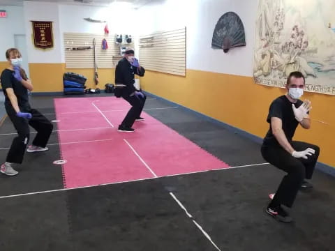 a group of people playing a game