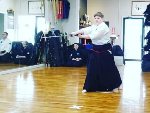 a person dancing in a room