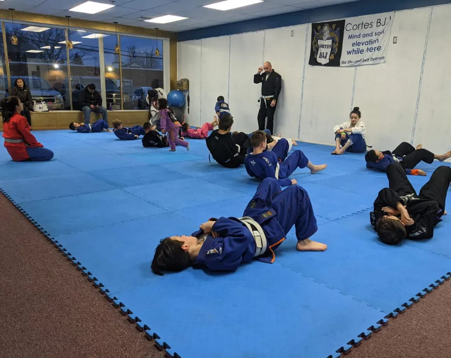 a group of people in a room