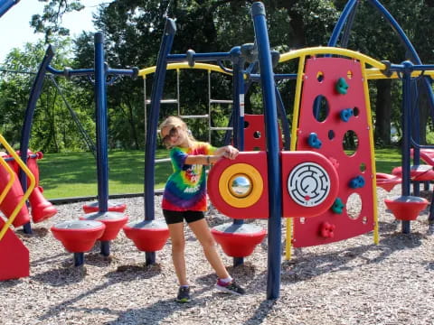 a girl on a playground