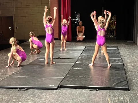a group of children in a room
