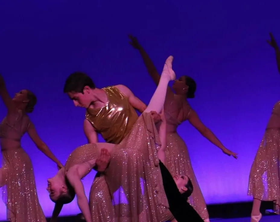 a group of people dancing