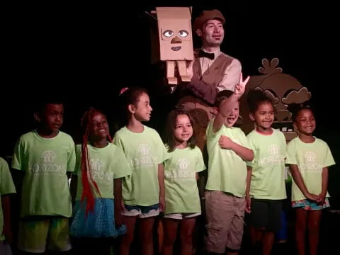 a group of children in a circle