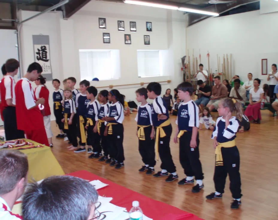 a group of children in a room