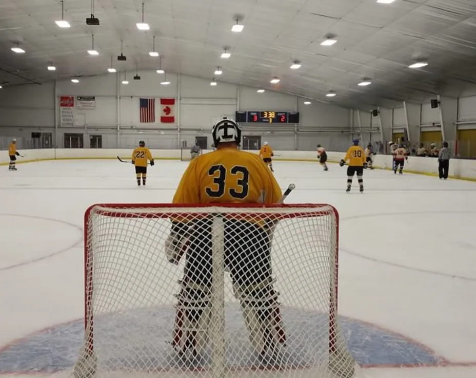 a hockey player in a uniform