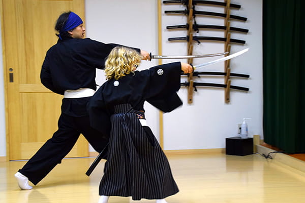 a man and woman dancing