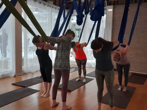 a group of people dancing