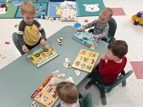 a group of kids playing with toys