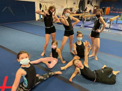 a group of women in a pool