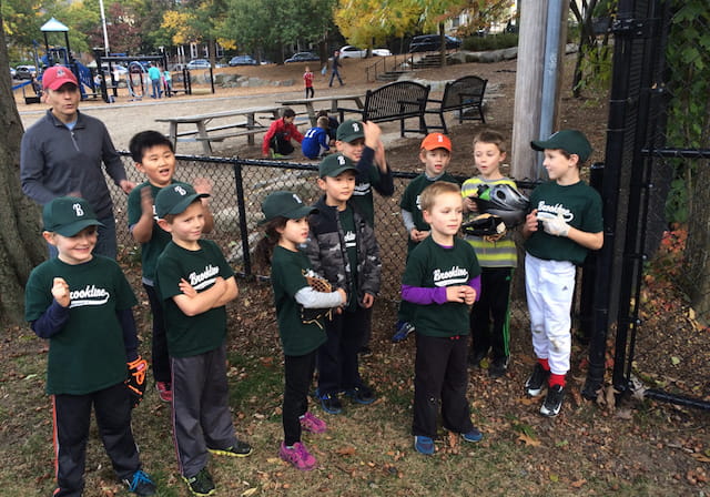 a group of kids in a park