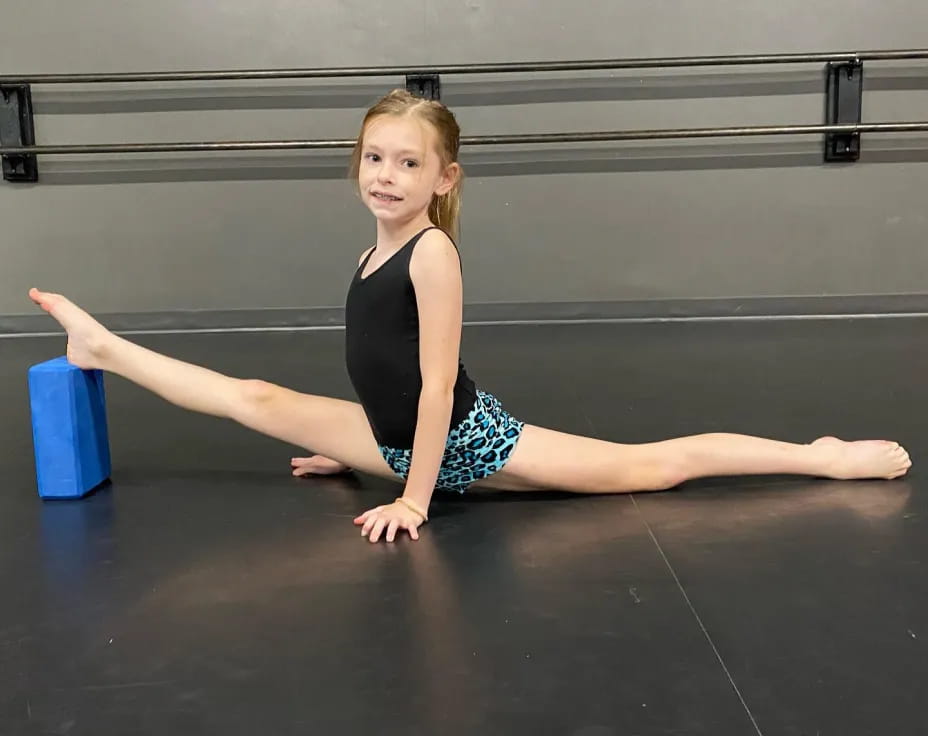 a woman in a yoga pose