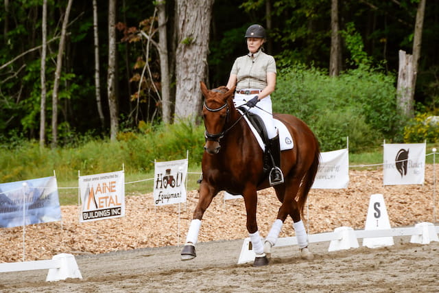 a man riding a horse
