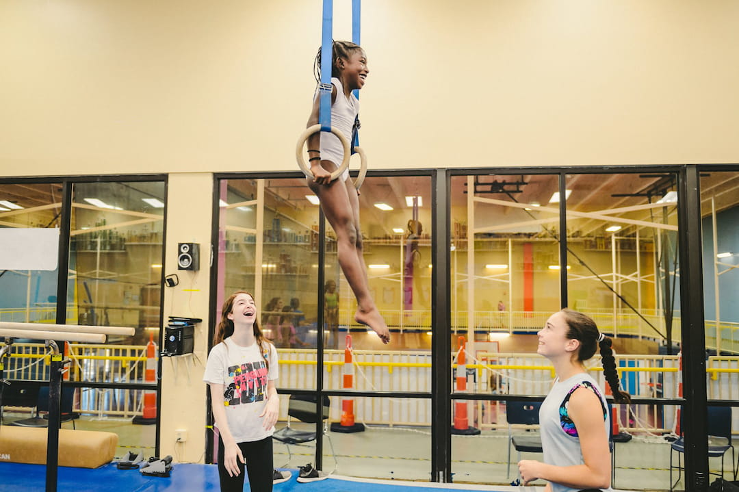 a person doing gymnastics