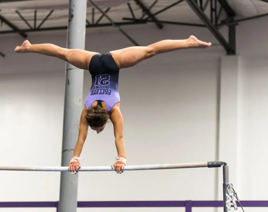 a person doing gymnastics