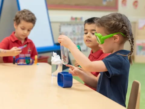 a few children playing with toys