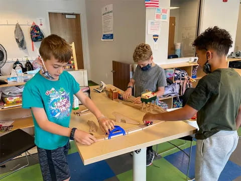 a group of people playing a game