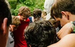 a group of people standing together
